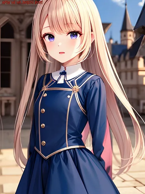 <lora:hyperdetailer_v095:0.4>, <lora:AnimeGallery:0.5>, <lora:last:0.5>
female
Height 139cm
(Age 11:1.4)
Purple Tousled medium-length hair with side part
(chestnut mouth :1.5)
Feudal castle with knightly flags