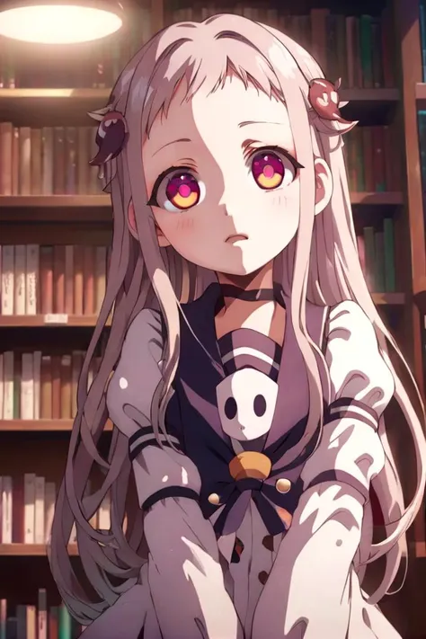 <lora:nene-000010:0.7>
1girl named yashiro_nene, standing alone in a library, she has multicolored eyes
she is wearing a school uniform with puffy sleeves and a sailor collar,
hair ornament, 
The soft lighting and detailed surroundings create an immersive environment where imagination runs wild hyper-detailed,
hyper-detailed face, high quality visuals, dim Lighting, sharply focused, octane render, 8k UHD