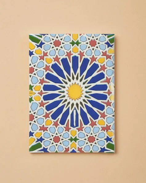made of Moroccan mosaic print, Marker, Bokeh, Agfacolor, <lora:Zellij:1.0> zlj-xl-