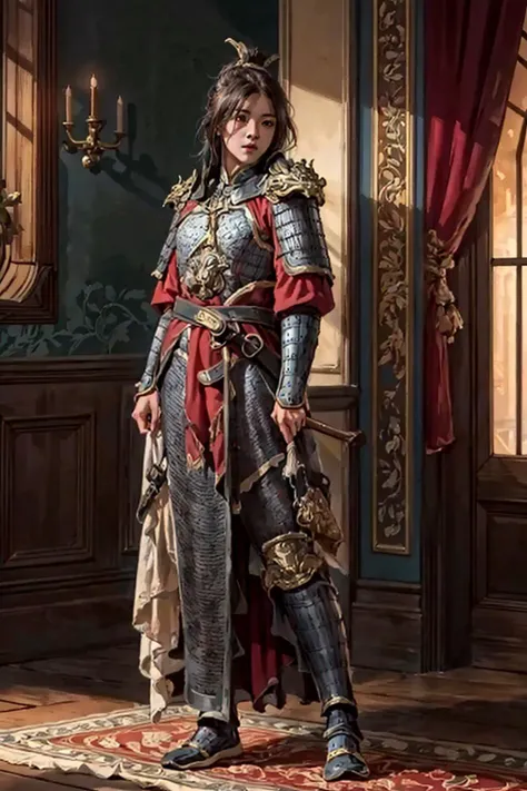best quality,masterpiece,highres,original,extremely detailed wallpaper,perfect lighting,extremely detailed CG,<lora:add_detail:0.3>,perfect_photography.txt,
<lora:wh_chi_armor:0.7>,wh_chi_armor,