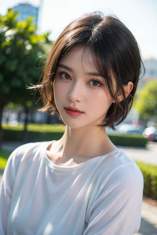 (8k, RAW photo, best quality, masterpiece:1.2), yjnn, 1girl, 3d, , , grey_background, lips, short bangs hair, long_sleeves, looking_at_viewer, medium_ nose, face portrait, realistic, shirt,Shiny skin, beautiful delicate face, beautiful delicate eyes ,(realistic, photo realistic:1), bokeh , volumetric light, HDR, bloom<lora:GirlfriendMix2:1.0>
