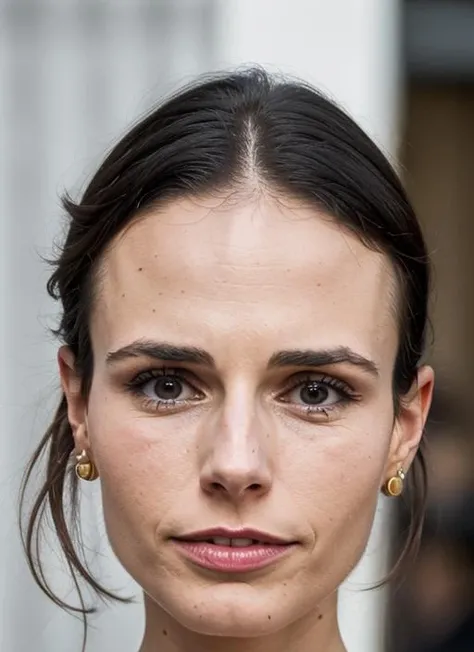 close up portrait of sks woman , by Flora Borsi, style by Flora Borsi, bold, bright colours, ((Flora Borsi)), by Henri Cartier-Bresson, <lora:lora-small-jordana-brewster-v1:1>