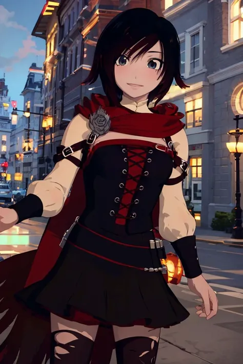 ((masterpiece,best quality)),  absurdres, 
<lora:Ruby_RWBY_Anime_MoreTagsAbsorbed:0.9>, Ruby_RWBY,  
solo, smiling, looking at viewer, cowboy shot, 
cinematic composition, dynamic pose,