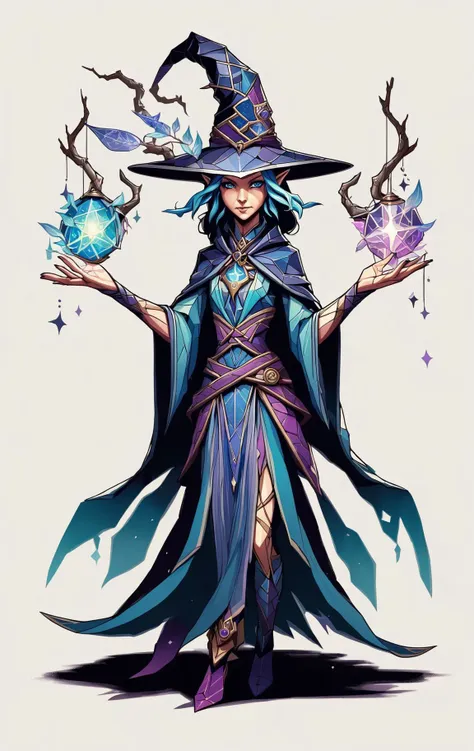 <lora:DonMG30T00nXL:0.8> DonMG30T00nXL female fey sorcerer, simple backgroud