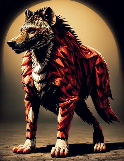 masterpiece, awesome quality, hyper detailed, DonMG30T00n, hyena,  <lora:DonMG30T00n-000006:1>