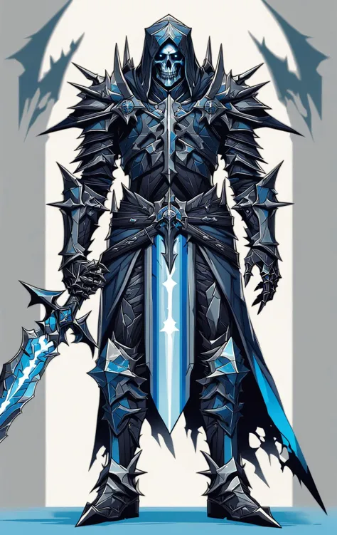 <lora:DonMG30T00nXL:0.8> DonMG30T00nXL male death knight, simple backgroud