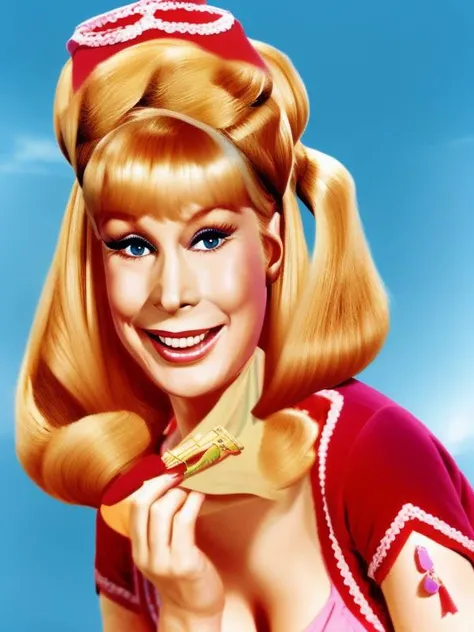 portrait Barbara Eden <lora:BarbaraE-000003:1> (full color photo) analog style 8k 4k masterpiece
