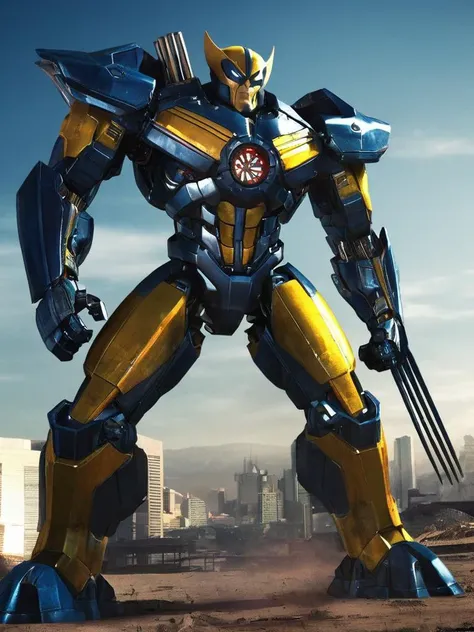 best quality, ultra high res,photorealistic,<lora:sdxl_jijia-000006:0.6>,wolverine mecha,,