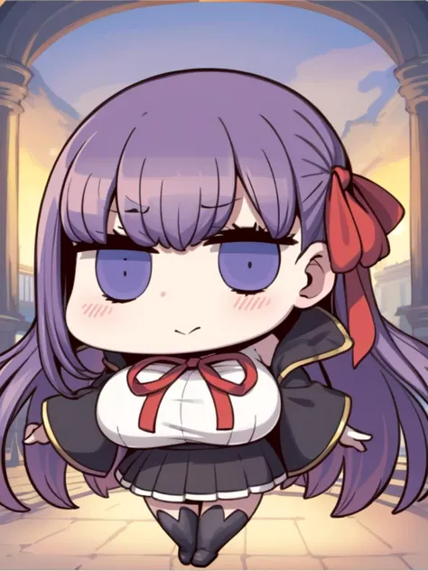 <lora:fateBBv2:0.7> Large Breasts, FECCC, AiKouhaiOutfit <lora:fgo_aprilfool_v2:1> APRIL FOOLS, FULLY BODY, CHIBI, <lyco:GoodHands-beta2:1.0>
