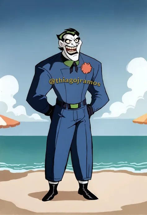 score_9, score_8_up, score_7_up, Coringa92, pale skin, 1boy, beach, <lora:Coringa92-Pony-000013:1>, <lora:PonyXL-Drakken:0.6>, uniform, standing