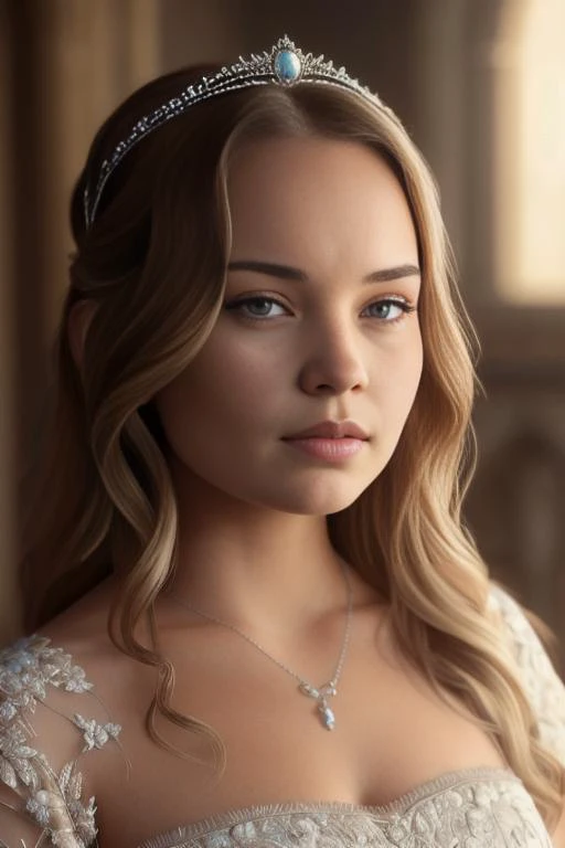 asmrdarling as a medieval princess stganding in front of a castle, princess robe, crown, masterpiece, best quality, highest quality, cinematic lighting, (volumetric lighting), extremely detailed CG unity 8k wallpaper, focused, 8k wallpaper, 4k wallpaper, extremely detailed, ultra realistic, photorealistic, sharp focus, absurdres, (HDR:1.2), (high contrast), photograph, detailed and intricate, instagram, portrait, highly detailed, digital painting, artstation, concept art, smooth, sharp focus, illustration, cinematic lighting, Style-Princess,