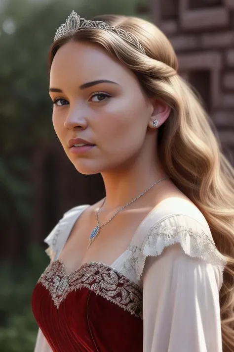 asmrdarling as a medieval princess stganding in front of a castle, princess robe, crown, masterpiece, best quality, highest quality, cinematic lighting, (volumetric lighting), extremely detailed CG unity 8k wallpaper, focused, 8k wallpaper, 4k wallpaper, extremely detailed, ultra realistic, photorealistic, sharp focus, absurdres, (HDR:1.2), (high contrast), photograph, detailed and intricate, instagram, portrait, highly detailed, digital painting, artstation, concept art, smooth, sharp focus, illustration, cinematic lighting, Style-Princess,