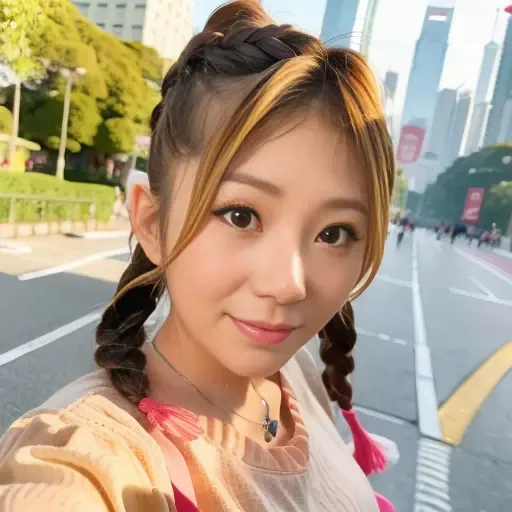 (erica), tvb, kawaii, instagram, artist, 8k,
by photographer, photorealistic, hong kong girl, double braid, long hair, best quality, photorealistic, depth of field, detailed face, face focus, looking at viewer, shiny skin, smile, blurry background, slim body