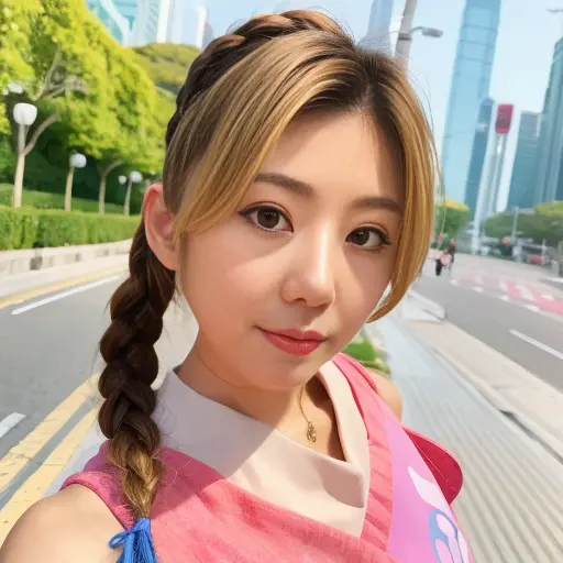 (erica), tvb, kawaii, instagram, artist, 8k,
by photographer, photorealistic, hong kong girl, double braid, long hair, best quality, photorealistic, depth of field, detailed face, face focus, looking at viewer, shiny skin, smile, blurry background, slim body