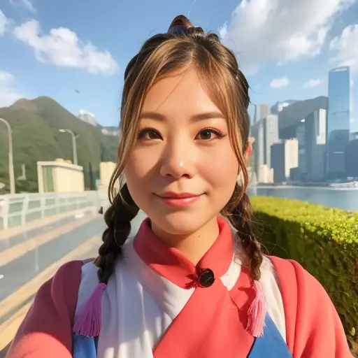 erica,tvb,kawaii, instagram, artist, 8k,
by photographer, photorealistic, hong kong girl, double braid, long hair, best quality, (photorealistic:1.9)depth of field, detailed face, face focus, (looking at viewer:1.9), shiny skin, smile, blurry background, slim body