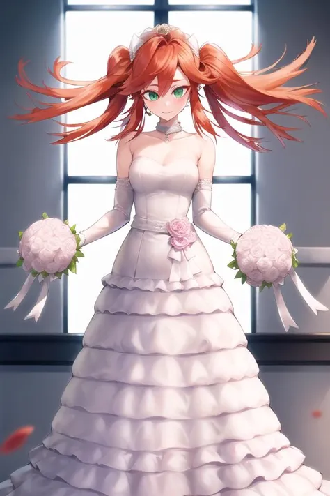 gachiakuta riyou, 1girl, solo, (wedding_dress :1.5),indoors,bg_hotel <lora:Riyou-05v4:0.8>