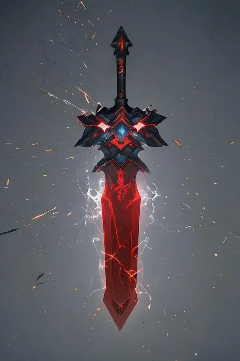 breathtaking full shot, (masterpiece, top quality, best quality, official art, beautiful and aesthetic:1.2),(8k, best quality, masterpiece:1.2), weapon, no humans, epic glowing ice sword, fantasy, white crystal, (light particles:1.2), reflective surface, still life, glowing weapon, floating, glowing, simple background, <lora:CGgameweaponicon hsw:1> CGgameweaponicon hsw, <lora:lcm-lora-sdv1-5:0.7>, masterpiece, award-winning, professional, highly detailed, glow effects, godrays, Hand drawn, render, 8k, octane render, cinema 4d, blender, dark, atmospheric 4k ultra detailed, cinematic, Sharp focus, big depth of field, Masterpiece, colors, 3d octane render, 4k, concept art, trending on artstation, hyperrealistic, Vivid colors, extremely detailed CG unity 8k wallpaper, trending on CGSociety, Intricate, High Detail, dramatic