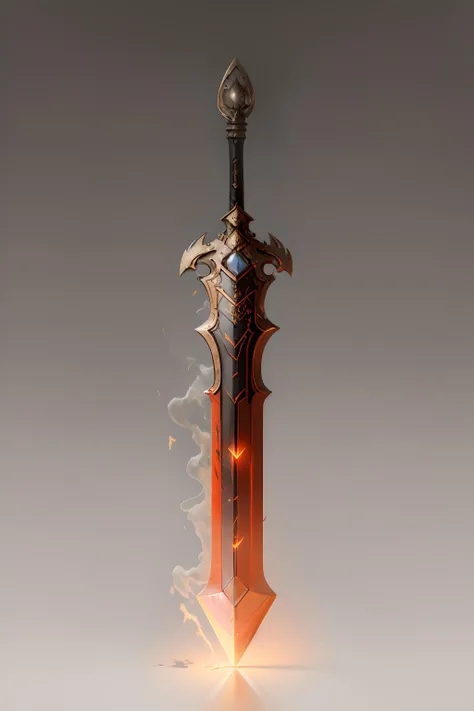 (masterpiece, top quality, best quality, official art, beautiful and aesthetic:1.2),(8k, best quality, masterpiece:1.2),CGgameweaponicon hsw, weapon, sword, no humans, black background, simple background, still life, glowing, glowing weapon, glowing sword<lora:CGgameweaponicon hsw:1>