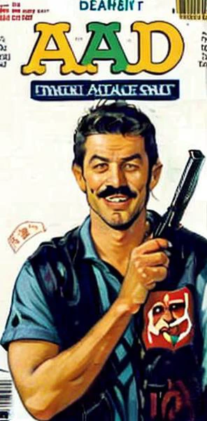 a funny cable guy holding a sign that says the AD is near, ads everywhere, (aaad, aaad, aaad, aaad, aaad, aaad, aaad, aaad, aaad, aaad, aaad, aaad, aaad, aaad, aaad, aaad, aaad, aaad, aaad, aaad, aaad, aaad, aaad) text, <lora:n47-mad-magazine-cover-v1:0.8> aaad-magazine-cover, abcdefghijklmnopqrstuvwxyz, beggar lookalike