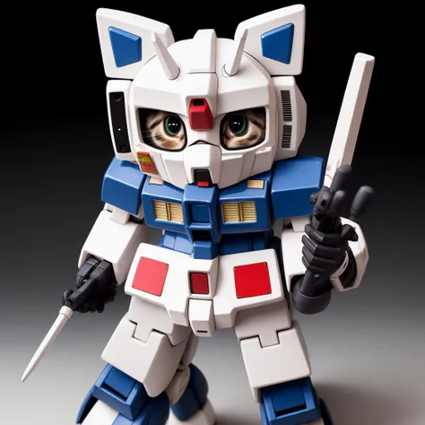 kitten,gundam\\(rx78\\), <lora:gundamRX782OutfitStyle_v10:0.1>