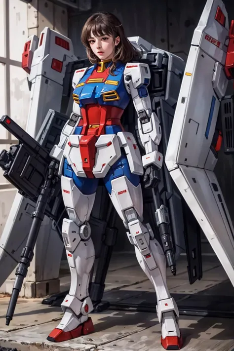 best quality,masterpiece,highres,original,extremely detailed wallpaper,perfect lighting,extremely detailed CG,<lora:add_detail:0.3>,perfect_photography.txt,
<lora:RX78_V1:0.35>,mecha,gundam\(rx78\),1girl,