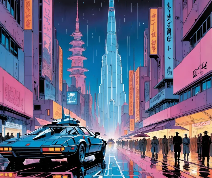 (Willa Holland), nighttime, cyberpunk city, dark, raining, neon lights , (<lora:sdxl_loha_RX78_v2:0.5> gundam\(rx78\), mobile suit, mecha armor, body suit ), cyberpunk, synthwave, 1980s, futurism, brutalism, neuromancer, cinematic photo, in Uzbekistan, ((pinkfong shark)),art by enki bilal, art by philippe druillet, art by moebius, inspired by french comics art,art by Antoine Le Nain, art by Antoine Verney-Carron