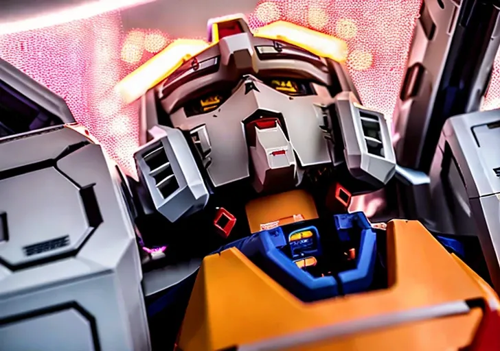 <lora:gundamRX78_v2:1>, mecha, gundam\(rx78\), mech armor, science fiction, masterpiece, high quality, highres, best quality, 1girl, perfect eyes, intricate face details, blush, (realism, hyperrealism:1.1), (18 years old:1.2), depth of field, full body, warzone background