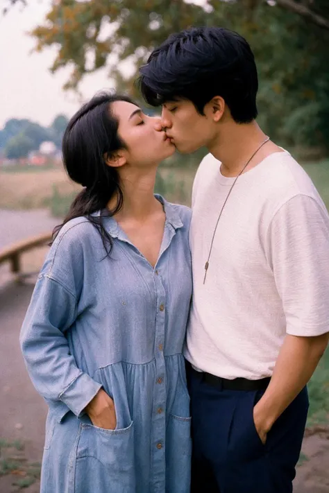 <lora:cozy couples:0.7>
a couple of lovers, man and woman, outdoor, (kissing), casual outfit
depth of field, film grain, ektachrome, photographed on damaged film,  intricate details, hyperdetailed
cinematic, detailed