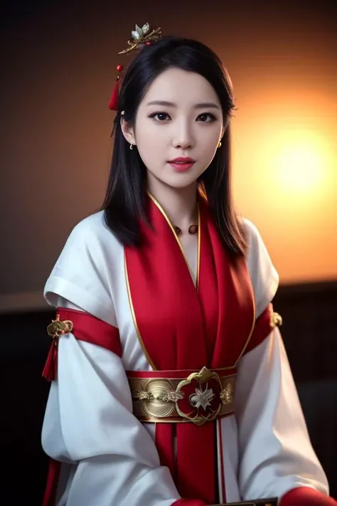 best quality, masterpiece, highres, 1girl, china hanfu,chinese architect background, red scarf, hair ornament,necklace, jewelry,Beautiful face,upon_body, tyndall effect,photorealistic, dark studio, rim lighting, two tone lighting,(high detailed skin:1.2), 8k uhd, dslr, soft lighting, high quality, volumetric lighting, candid, Photograph, high resolution, 4k, 8k, Bokeh, <lora:3loraGuofeng3Lora_v32LoraBigLight:0.2>,<lora:liziwxy:0.6>