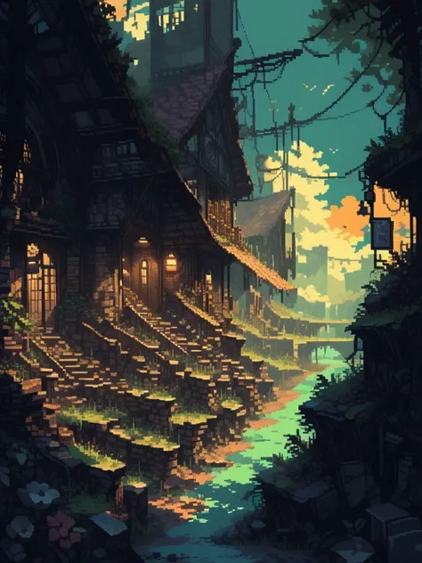 score_9, score_8_up, score_7_up, score_6_up, <lora:d3p1x3lXLP:1> d3p1x3l, pixel art, scenery,