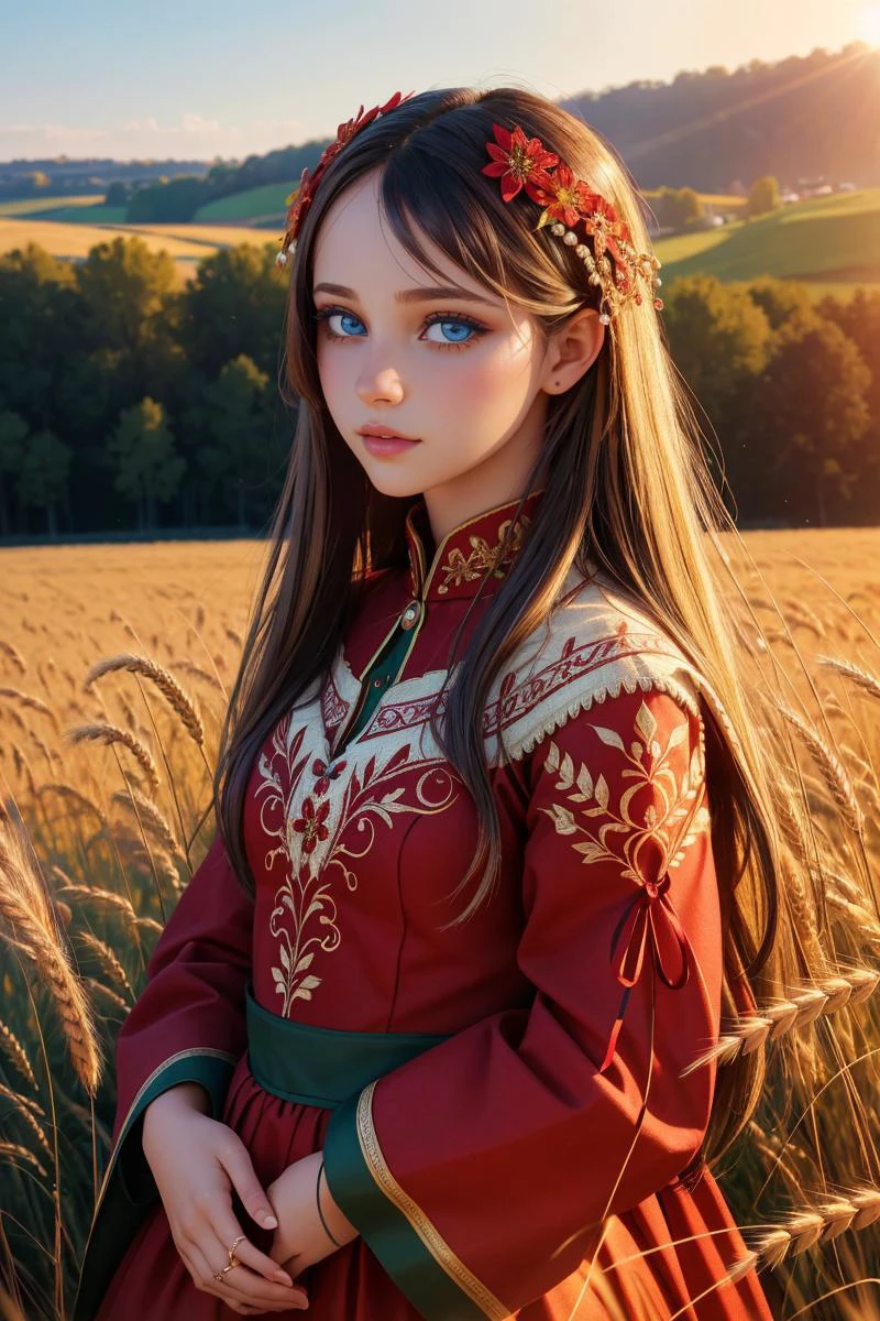 professional photo of girl, Embroidery, belarus, red green, intricate, detailed,
detailed skin, detailed eyes,
photo made with Canon EOS, volumetric light, wheat field,
popular on artstation, popular on deviantart, popular on flicker,
<lora:Embroidery:1>