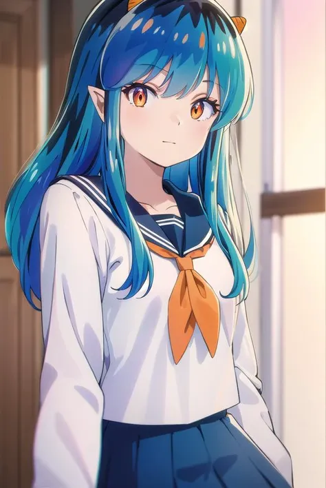 Cabello largo plateado, ojos verdes, monja, white clothes, small breast, sonrisa, happy, twintails, muslos hermosos, inside house