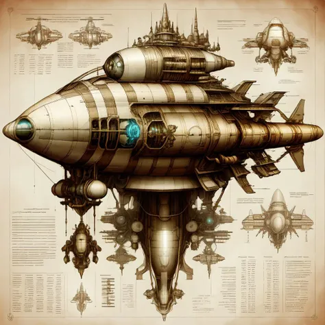 <lora:SteampunkSchematicsv2-000009:1> SteampunkSchematics fantasy spaceship