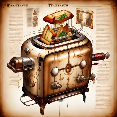 <lora:SteampunkSchematicsv2-000009:1> SteampunkSchematics fantasy toaster
