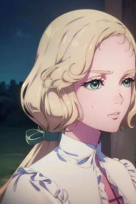 castlevaniamaria, <lora:castlevaniamaria-lora-nochekaiser:1>,
castlevaniamaria, long hair, blonde hair, (green eyes:1.5), hair bow, bow, green bow, low ponytail,
BREAK long sleeves, dress, puffy sleeves, pink dress, sash, green sash, collar, white collar,
BREAK looking at viewer, full body,
BREAK outdoors, night, sky,
BREAK <lyco:GoodHands-beta2:1>, (masterpiece:1.2), best quality, high resolution, unity 8k wallpaper, (illustration:0.8), (beautiful detailed eyes:1.6), extremely detailed face, perfect lighting, extremely detailed CG, (perfect hands, perfect anatomy),