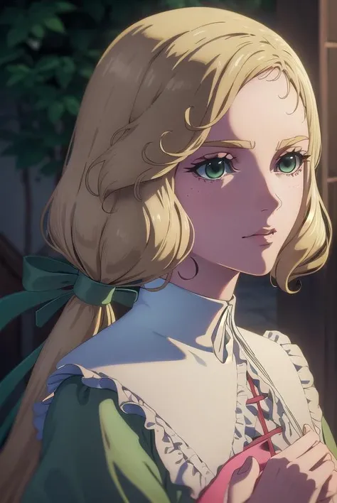 castlevaniamaria, <lora:castlevaniamaria-lora-nochekaiser:1>,
castlevaniamaria, long hair, blonde hair, (green eyes:1.5), hair bow, bow, green bow, low ponytail,
BREAK long sleeves, dress, puffy sleeves, pink dress, sash, green sash, collar, white collar,
BREAK looking at viewer, full body,
BREAK outdoors, night, sky,
BREAK <lyco:GoodHands-beta2:1>, (masterpiece:1.2), best quality, high resolution, unity 8k wallpaper, (illustration:0.8), (beautiful detailed eyes:1.6), extremely detailed face, perfect lighting, extremely detailed CG, (perfect hands, perfect anatomy),