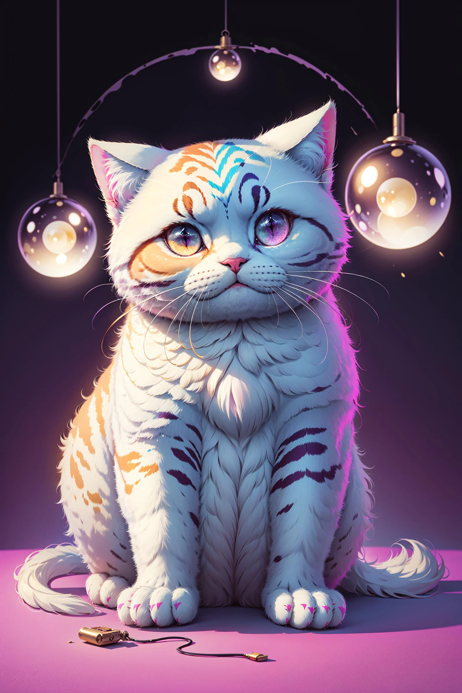 ((best quality, masterpiece, absurdres, super-resolution)),fat fluffy cat, Yellow, Magenta, <lora:CMYK-CORE_v1.0:0.7>