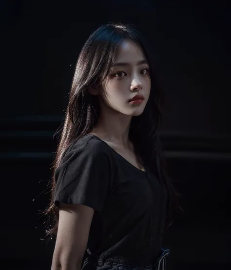 <lora:makina69_minji_v2.1:1>, 1girl, solo, realistic, long hair, thin waist, detailed face, (short waist:0.8),
cropped shirt, standing, (dark theme:1.6), (from side:0.8), <lora:Polaroid Type_600_B_1.1:0.7:lbw=OUTS>, (high quality:1.4), (photorealistic:1.6), 8k, uhd, highres, absurdres, professional photo, highly detailed, detailed skin, masterpiece, (hyperrealism)