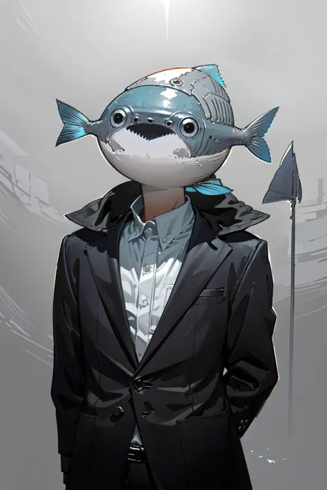 natural lighting, soft lighting, sunlight, HDR (High Dynamic Range), Maximum Clarity And Sharpness, Multi-Layered Textures,
gray theme,white theme,
(silly face:1.3),
<lora:danish:0.8> (sacabambaspis ,fish,sacabambaspis fish as head:1.4),
1male,black suit,blazer,
<lora:Sacabambaspis:1>