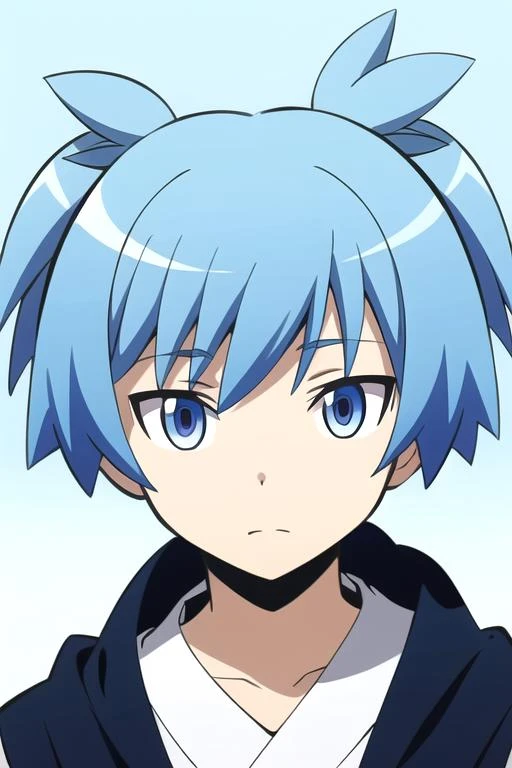 ultra high res, masterpiece, best quality, 1boy, <lora:NagisaShiotaR4:0.7>,NagisaShiotaR4, blue hair, blue eyes, simple background