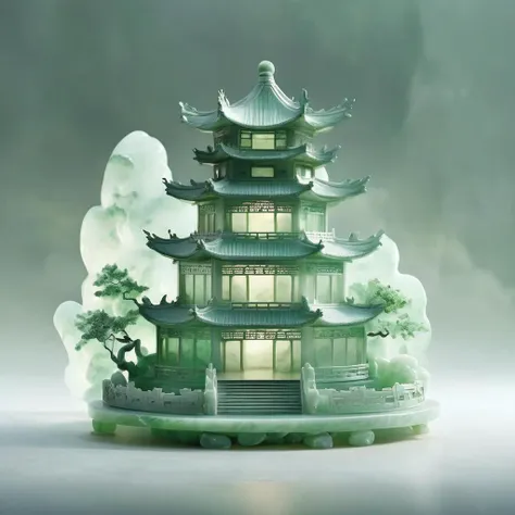 <lora:jade:0.7>,jade sculpture,a miniature of a model of an Ancient Chinese Architecture made of Jade,<lora:sdxl:1>
 <lora:SDXL_Fog_Sa_May:1>,fog,
front light,cinematic light,realistic,