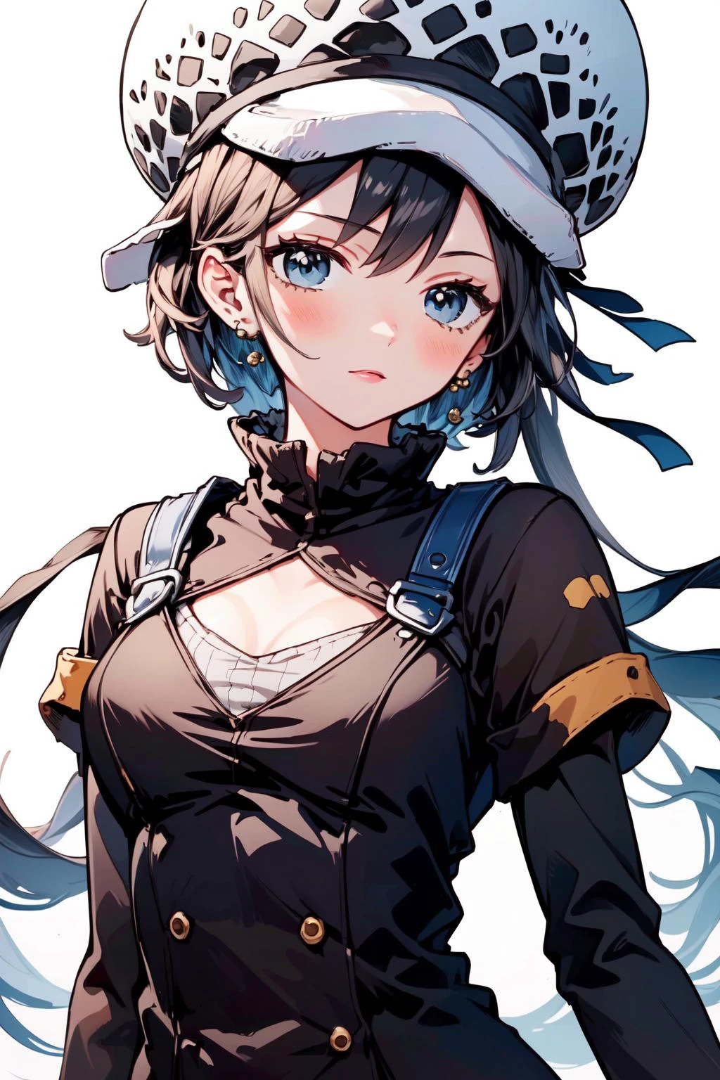 (masterpiece, best quality), intricate details
1girl, <lora:Trafalgar_lawV3:0.8> law,round hat,