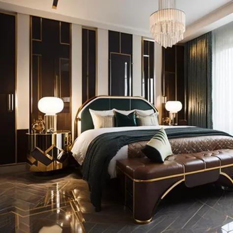 <lyco:art_deco_style_interior_design_Sa_May:1.0> art deco bedroom design