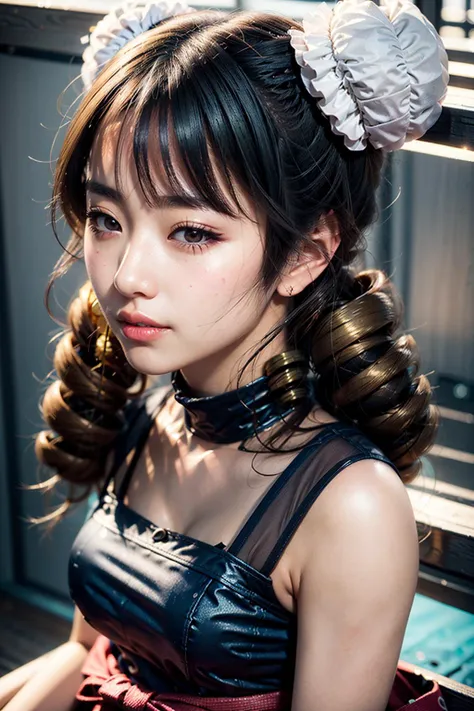 (realistic:1.3), finely detailed, quality, rembrandt lighting, (masterpiece:1.2), (photorealistic:1.2), (best quality), (detailed skin:1.3), (intricate details), dramatic, ray tracing, 1girl, japanese girl, 21 years old, detailed skin texture, (blush:0.5), (goosebumps:0.5), subsurface scattering, smiling, medium breasts, (mega twin drills, double bun:1.4), casual top, portrait shot, (bright sunny day), <lora:n15g_aio_hairstyles-1.0:1>
