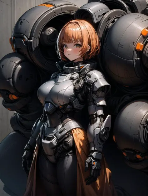 (masterpiece, best quality), (1girl, solo), a woman in a big black bulky futuristic armor, <lora:Parrley1:0.7>, standing, chubby face, short hair, orange hair, <lora:add_detail:1.5>, close up