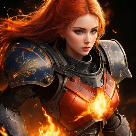 (masterpiece, top quality, best quality, official art, beautiful and aesthetic:1.2), extreme detailed, colorful, highest detailed, (watercolour painting:1.3), optical mixing, playful patterns, lively texture, rich colors, unique visual effect, (masterpiece, top quality, official art), (light painting), (long exposure:1.2), dynamic streaks, extreme detailed, black paintings, red and black, candid moments captured, slumped, draped, Fire inflammation, best quality, fire surrounds the girl, (((finely detail))),(((best quality))),(((incredibly_absurdres))),(((highres))),(((amazing))),(((extremely detailed CG))),(((masterpiece))),(((extremely detailed))),(masterpiece, top quality, best quality, official art, beautiful and aesthetic:1.2), , extreme detailed, colorful, highest detailed, optical mixing, playful patterns, lively texture, rich colors, unique visual effect, (beautiful detailed face and eyes), (masterpiece, top quality, official art, beautiful and aesthetic:1.2), (light painting), (long exposure:1.2), dynamic streaks, extreme detailed, fire particle, Parrley_armor, a woman in a suit of armor ,wearing Parrley_armor, big bulky futuristic armor, running, flying, moving, rocket propulsion,<lora:ParrleyFLEX:0.7>