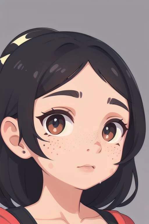 a photo of a woman, solo, ((detailed face)), head, freckles, (detailed faces)