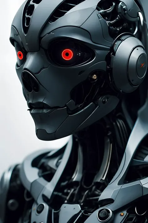 masterpiece, complex detailed, best quality, editorial fashion photo, hdr, closeup, biomechanical alien, eye contact, art by goro fujita, white and black colors, sharp focus, cyber, filtech, <lora:CyberWorld:0.5>,