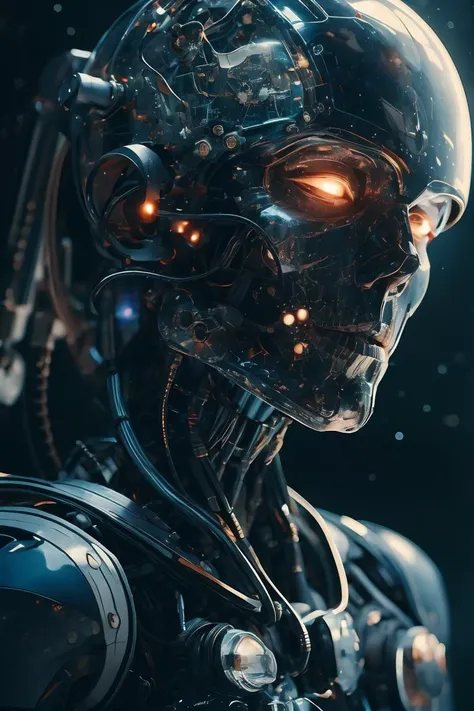 (best quality, masterpiece),Detailed,1boy,astronaut,complex portrait of a sci-fi Borg floating in outer space,nebula,galaxy,Looking forward,(cybernetic limb:0.7),<lora:add_detail:0.3>,<lora:GlassTech:0.5>,<lora:CyberWorld:0.5>,