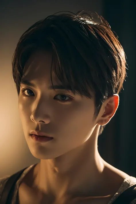 <lora:more_details:0.3>,<lora:GoodHands-beta2:1>,masterpiece,best quality:1.2,high detail,1 male,handsome,muscular male,looking at viewer,solo,detailed background,detailed face,soft lighting,8k uhd,dslr,film grain,Fujifilm XT3 photorealistic art by midjourney,